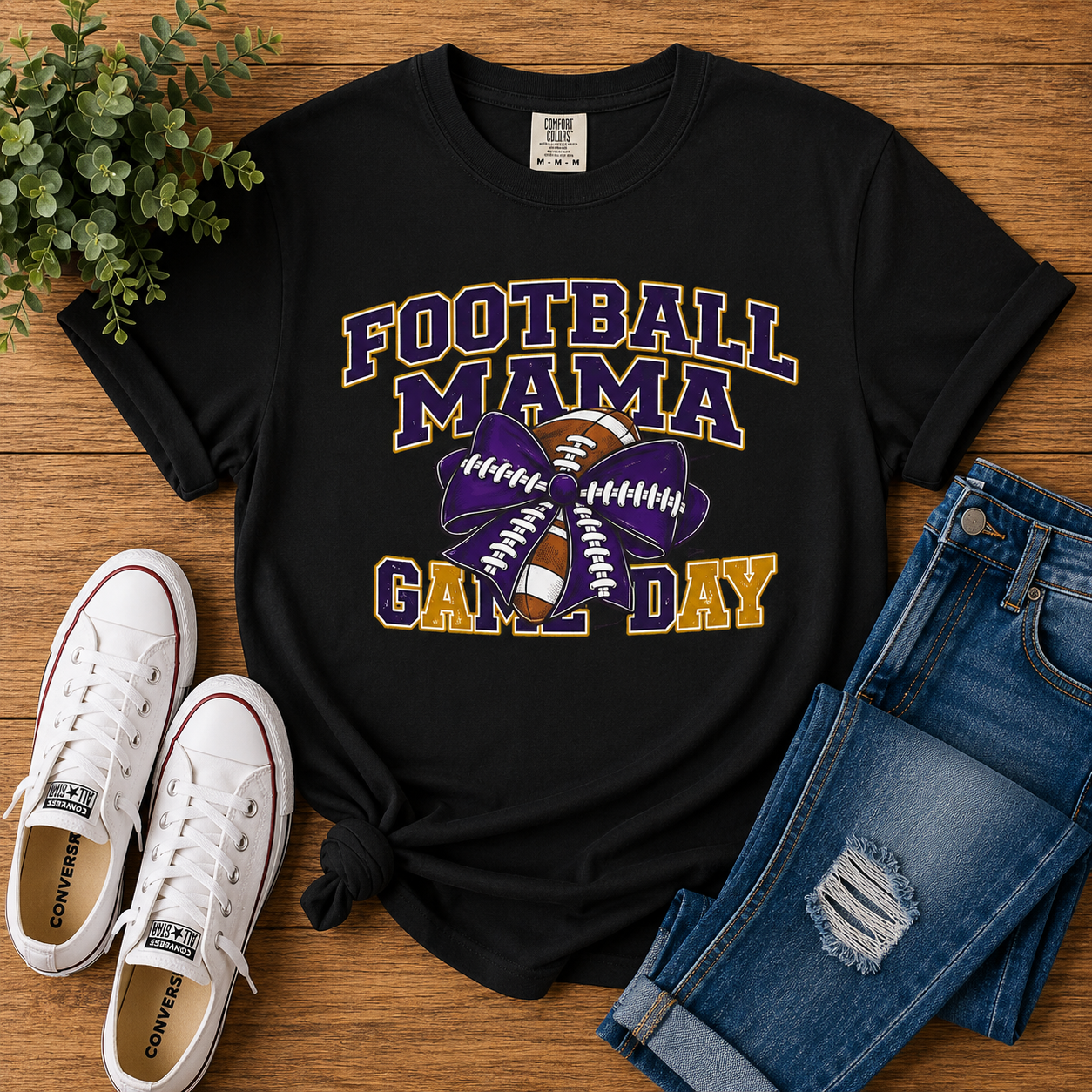 Queen Creek Bulldogs Football Mama Game Day T-Shirt | Football Mom Spirit Tee