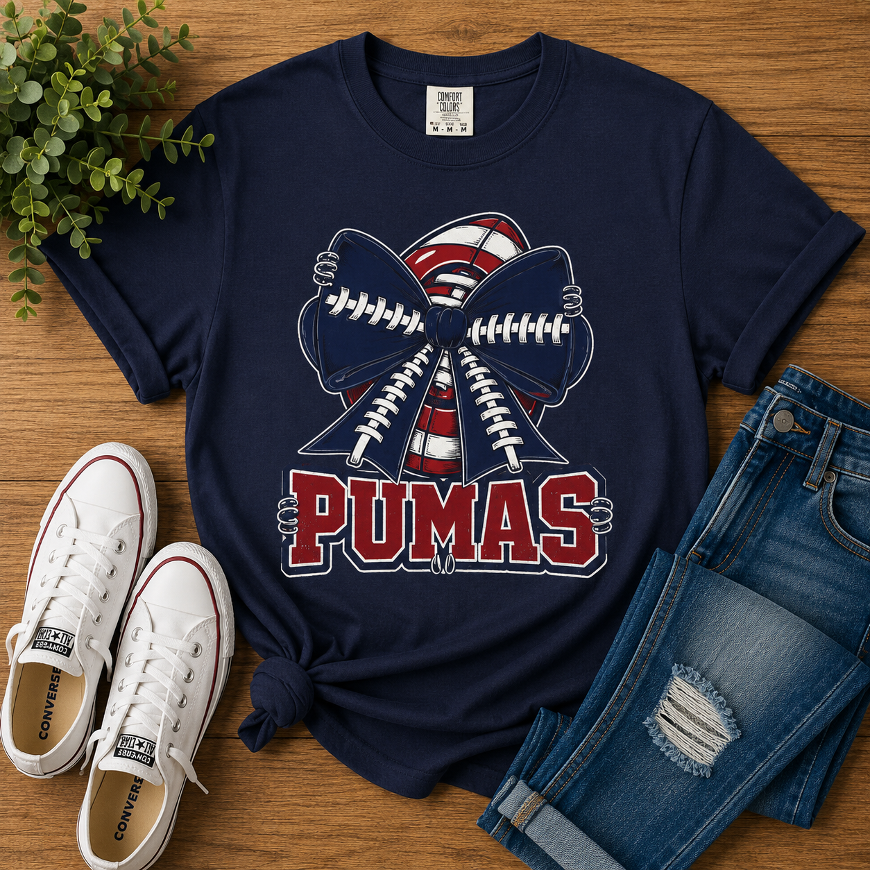 Perry High School Pumas Football Mama Game Day T-Shirt