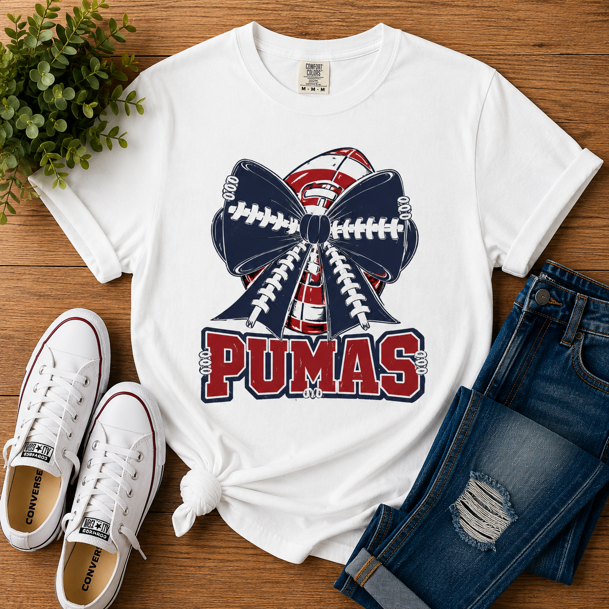Perry High School Pumas Football Mama Game Day T-Shirt