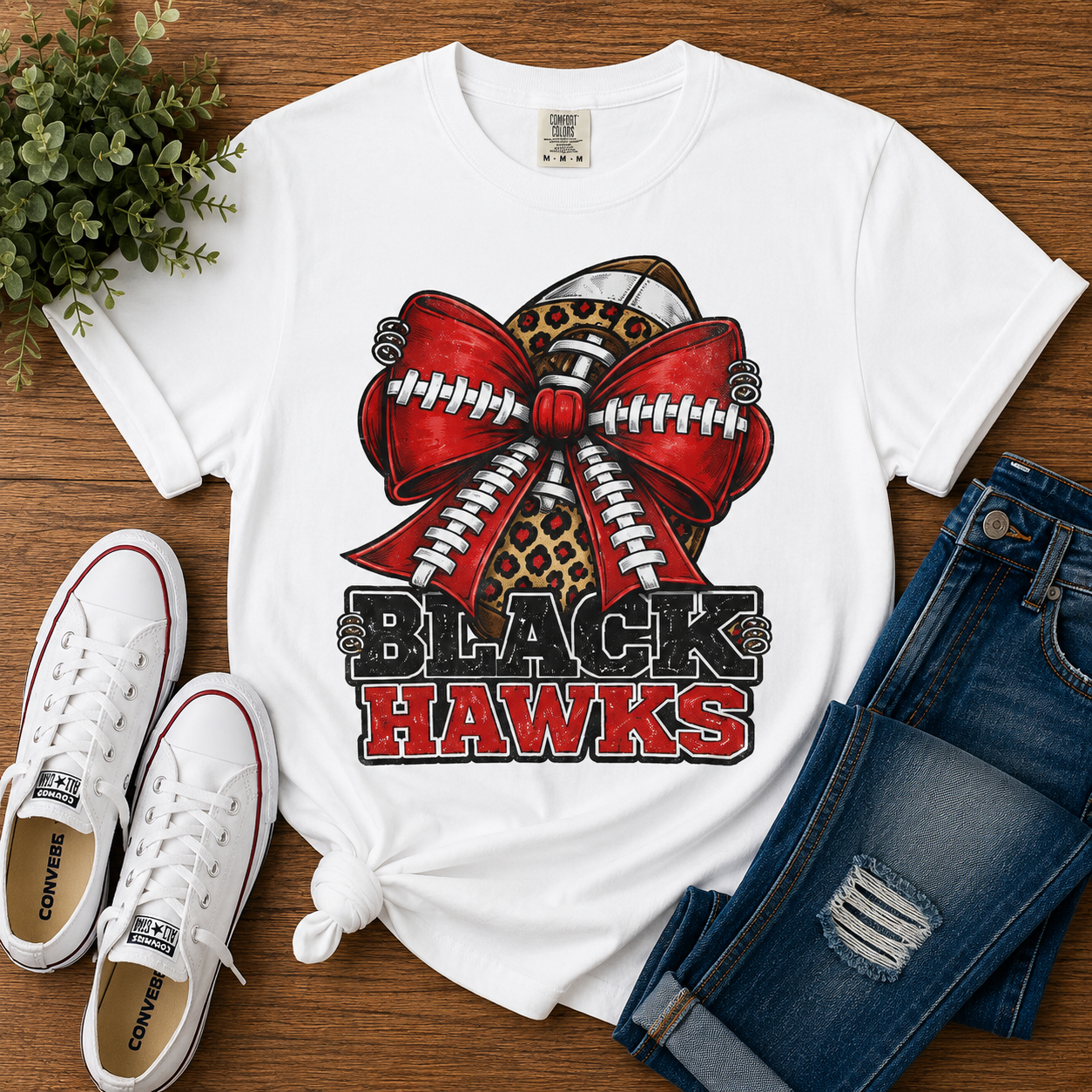 Williams Field Black Hawks Football Mama Game Day T-Shirt