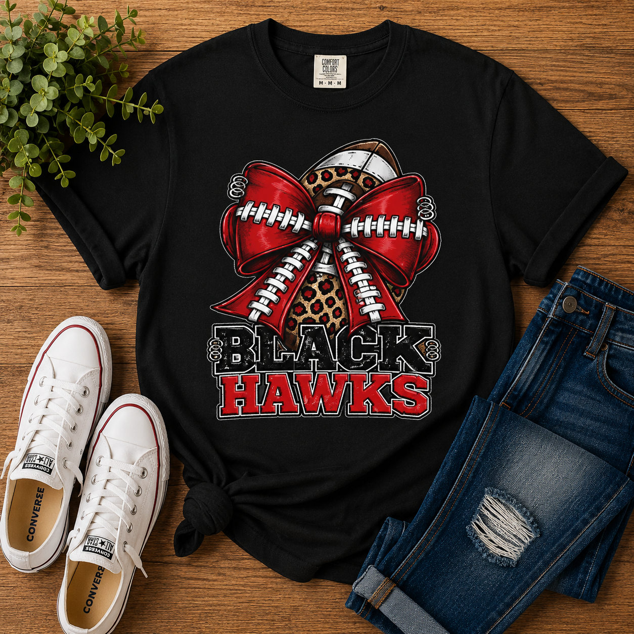 Williams Field Black Hawks Football Mama Game Day T-Shirt