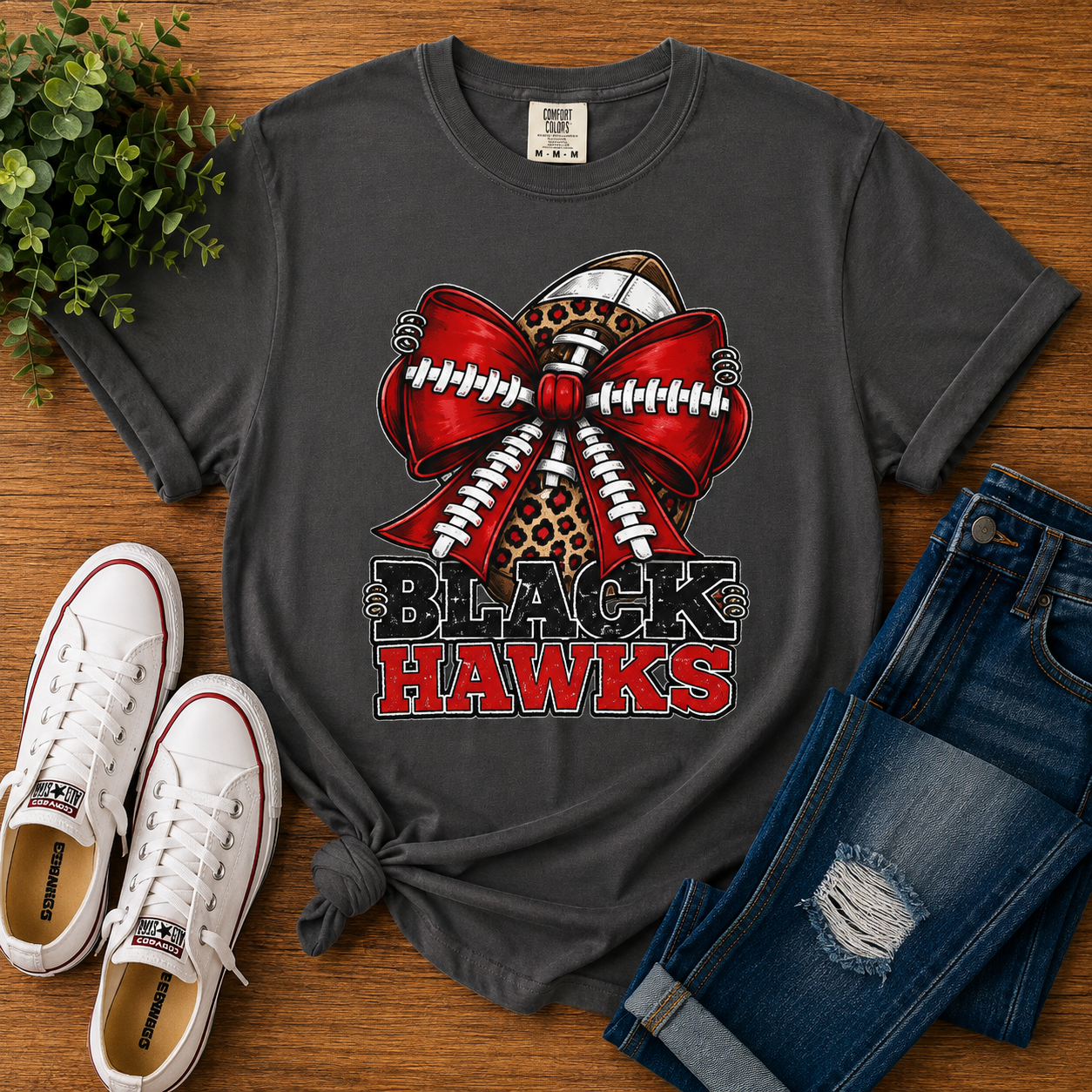 Williams Field Black Hawks Football Mama Game Day T-Shirt