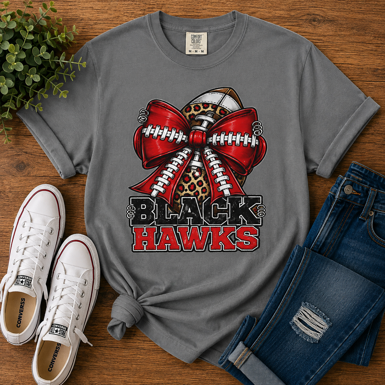 Williams Field Black Hawks Football Mama Game Day T-Shirt