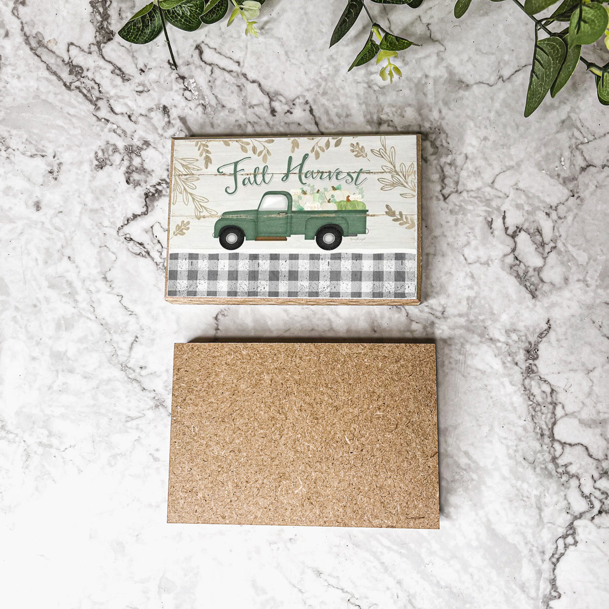 Fall Harvest Farmhouse Tiered Tray Sign