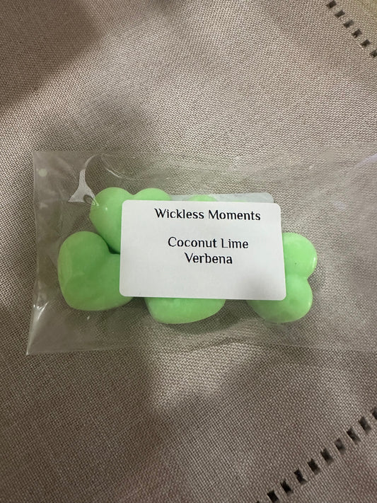Coconut Lime Verbena Soy Wax Heart Melts 5ct.