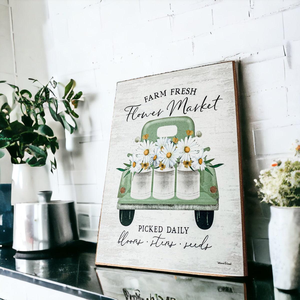 Farm Fresh Flower Market Farmhouse Sign