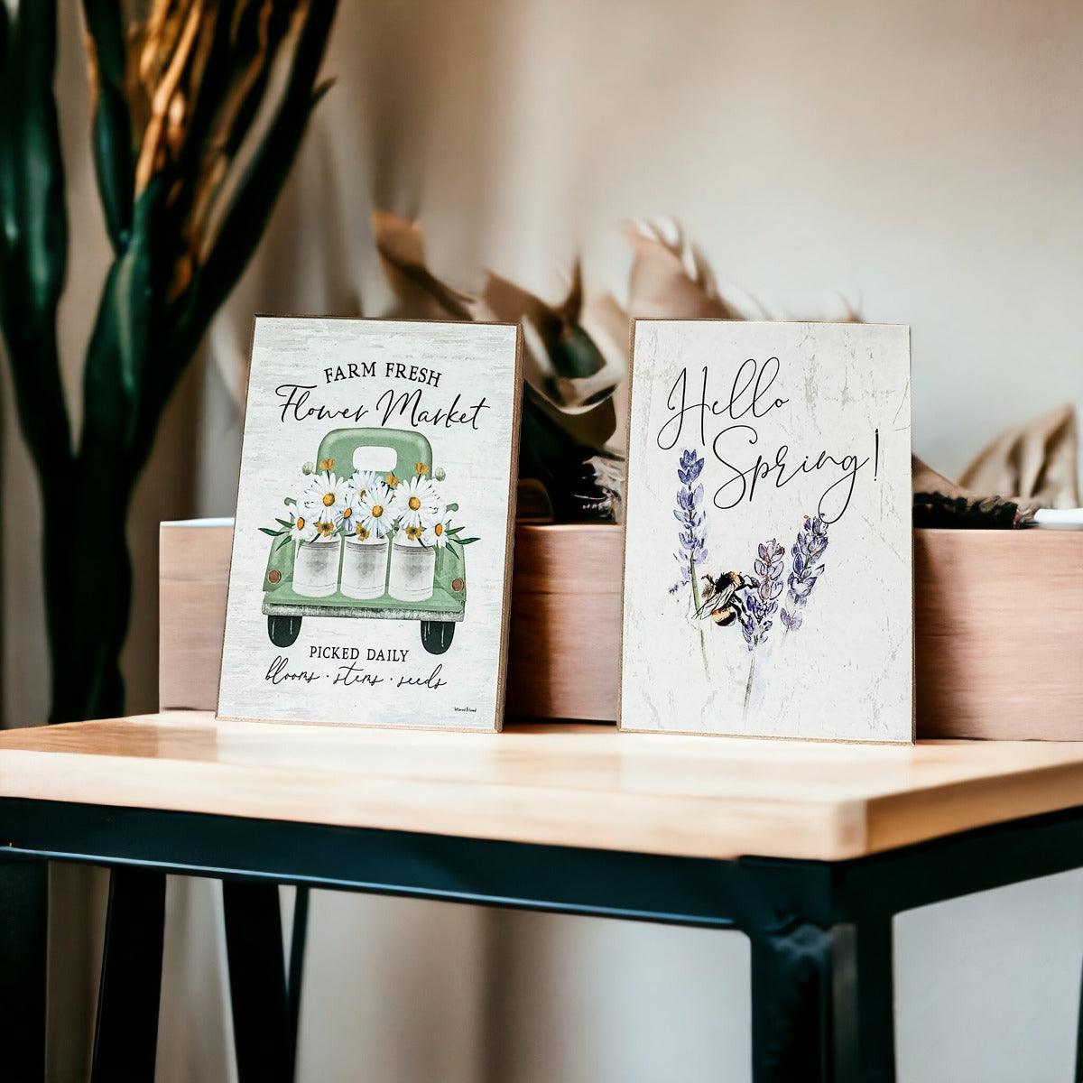 Farm Fresh Flower Market Farmhouse Sign