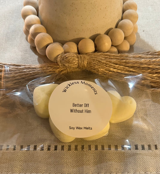 Better Off Without Him Soy Wax Heart Melts 5ct.
