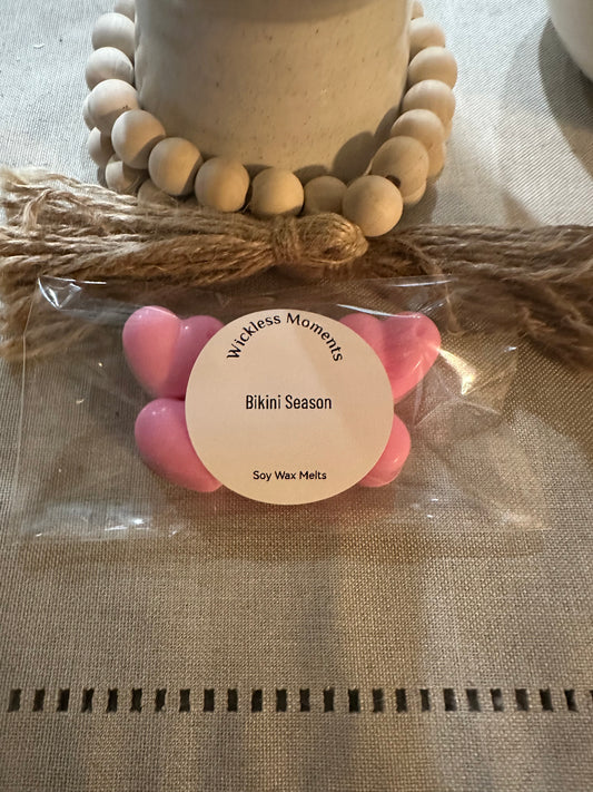Bikini Season Soy Wax Heart Melts 5ct.