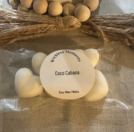 Coco Cabana Soy Wax Heart Melts 5ct.