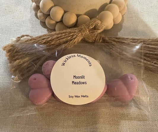 Moonlit Meadows Soy Wax Heart Melts 5ct.