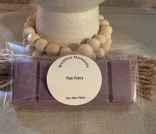 Plum Poetry Soy Wax Snap Bar