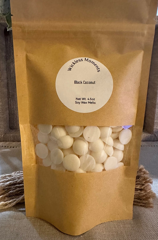 Black Coconut Soy Wax Dots ~ Medium Bag 4.5oz