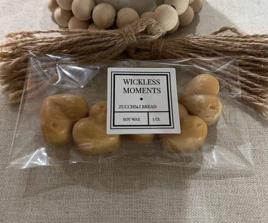 Zucchini Bread Soy Wax Heart Melts 5ct.