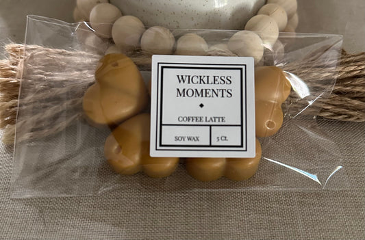 Coffee Latte Soy Wax Heart Melts 5ct.