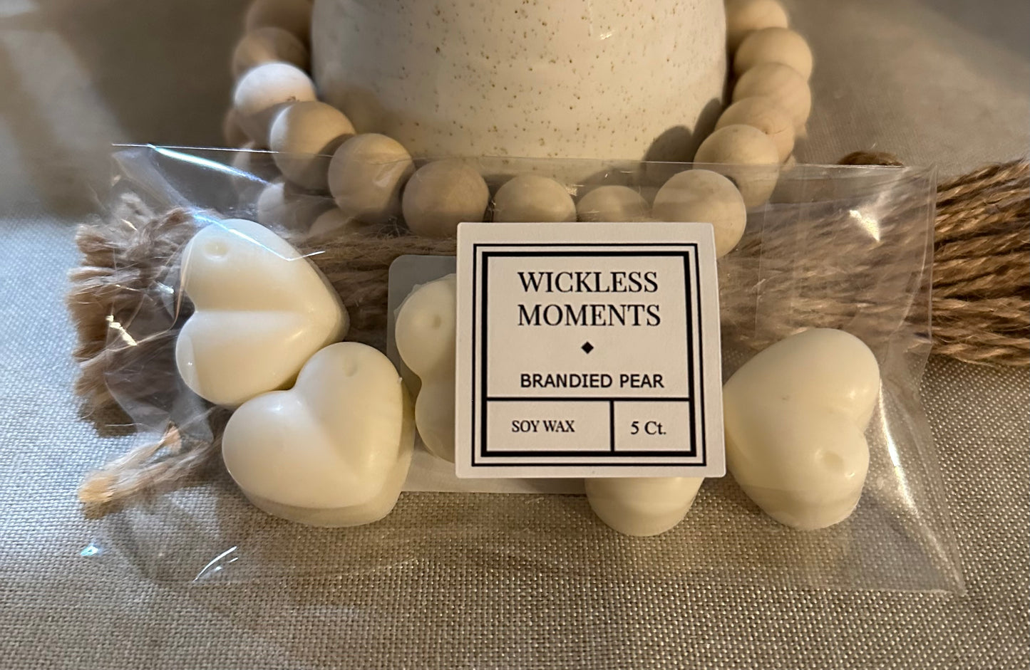 Brandied Pear Soy Wax Heart Melts 5ct