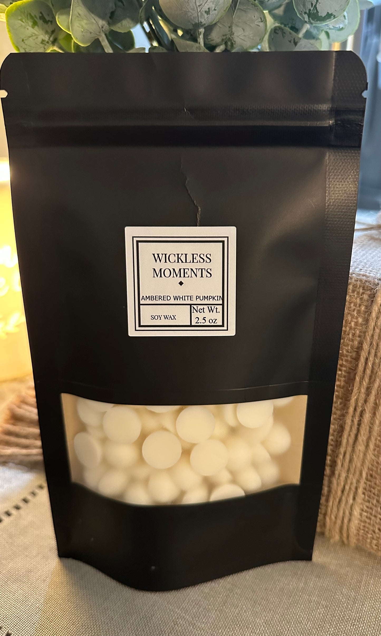 Ambered White Pumpkin Soy Wax Dots ~ Small Bag 2.5oz