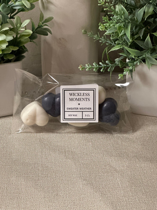 Sweater Weather Soy Wax Heart Melts 5ct.