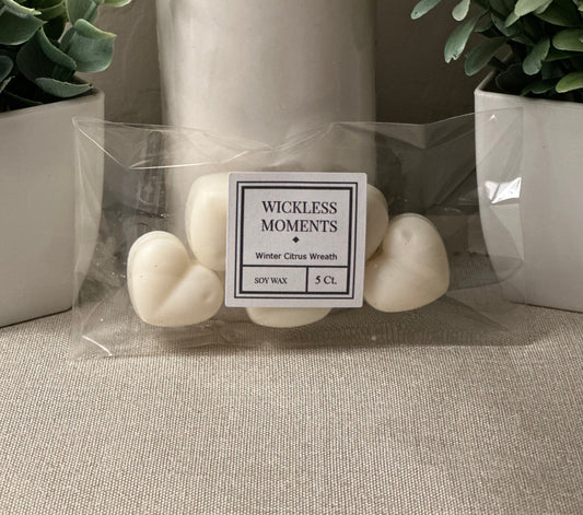 Winter Citrus Wreath Soy Wax Heart Melts 5ct.