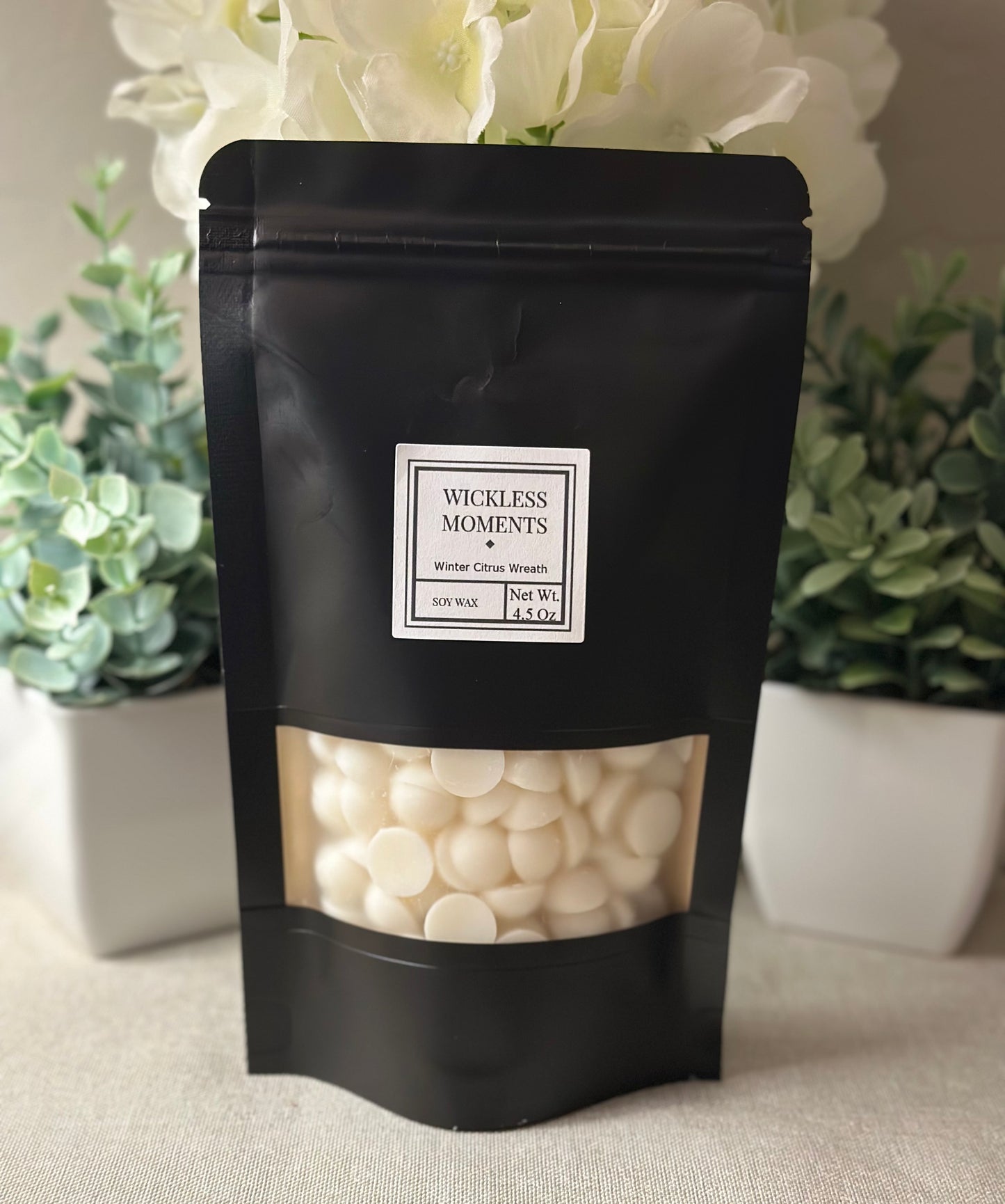 Winter Citrus Wreath Soy Wax Dots ~ Medium Bag 4.5oz