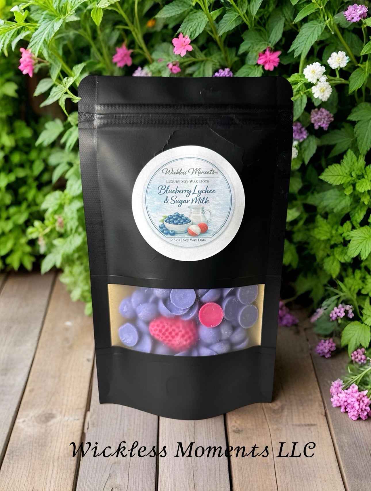 Blueberry Lychee & Sugar Milk Soy Wax Dots Small Bag 2.5oz