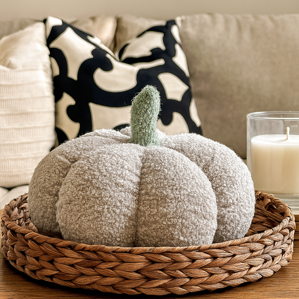 Blair Plush Pumpkin Decorative Throw Pillow