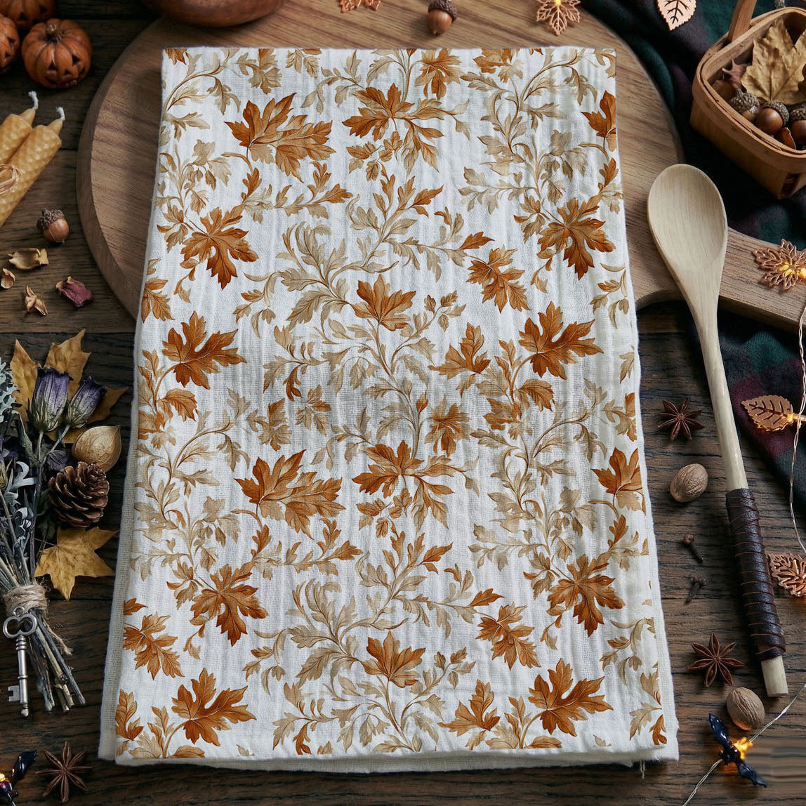 Classic Autumn Leaves Kitchen Towel