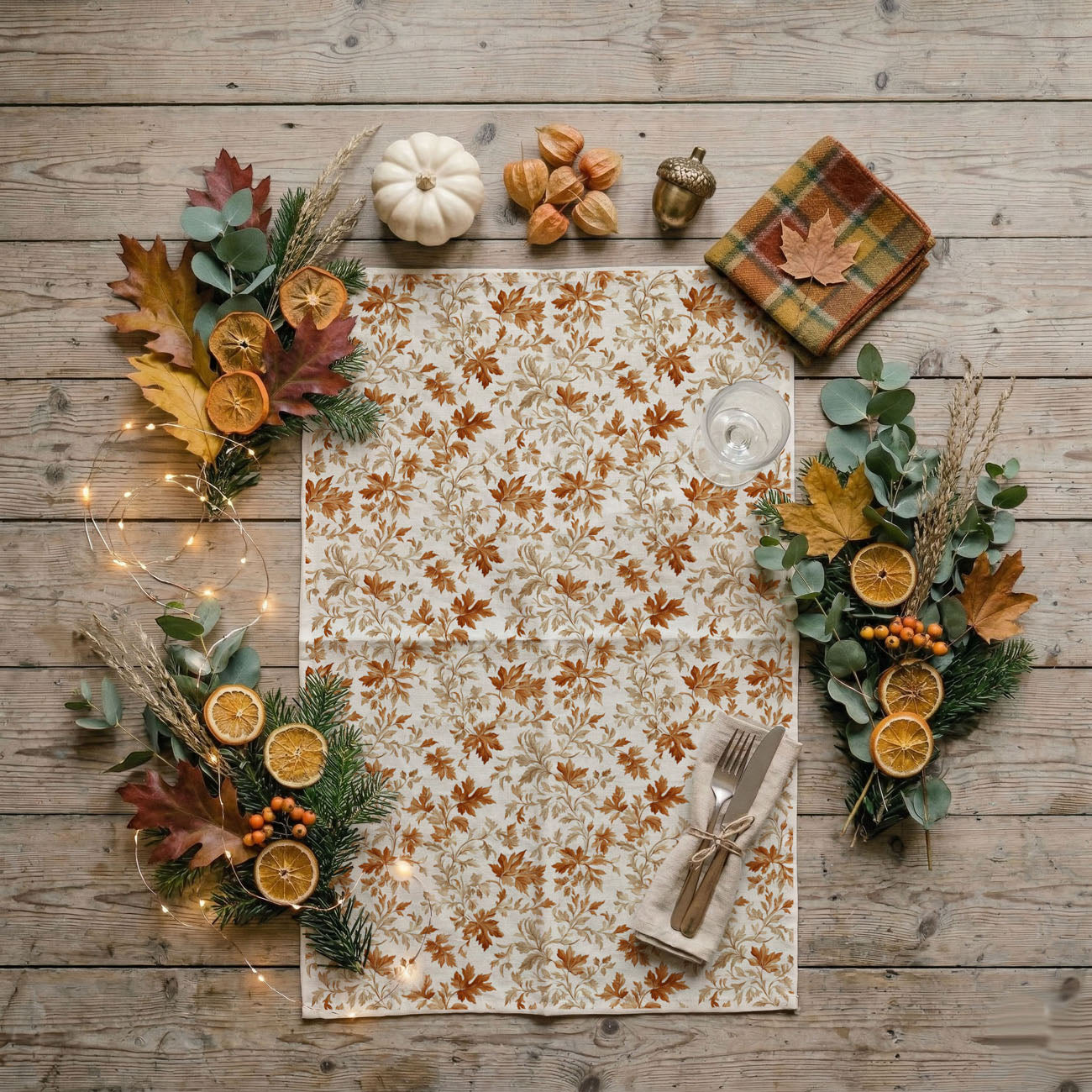 Classic Autumn Leaves Kitchen Towel