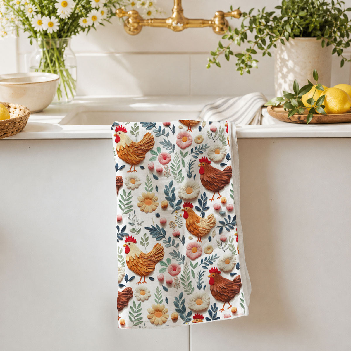 Farmhouse Floral Kitchen Towel