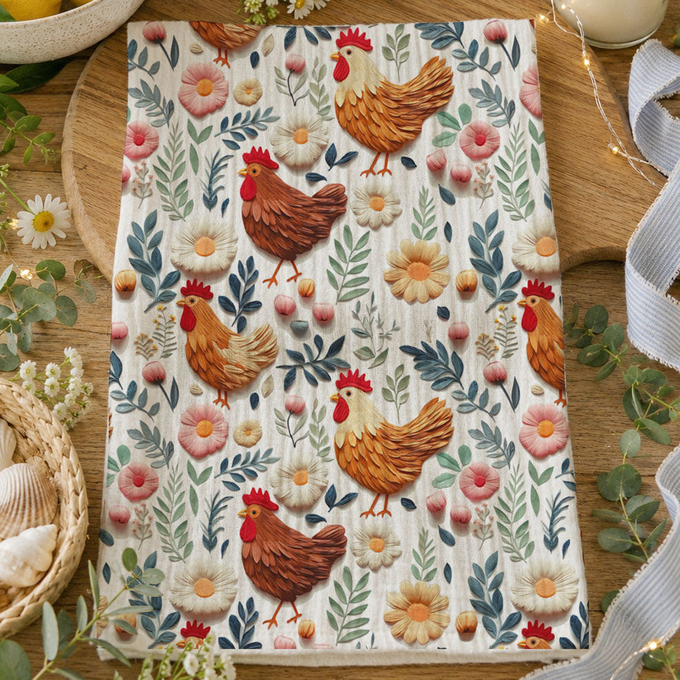 Farmhouse Floral Kitchen Towel