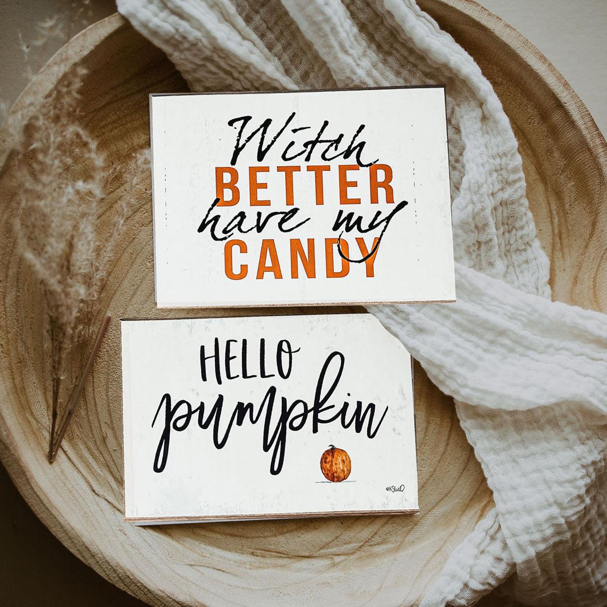 Hello Pumpkin Farmhouse Tiered Tray Sign